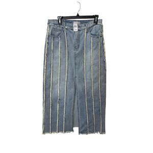 NWT Cavenders Blue b  Denim Jean Skirt L